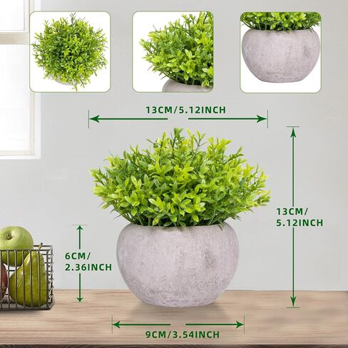نباتات وهمية صغيرة لديكور رف الحمام، نباتات صناعية صغيرة داخلية نباتات عشبية عصارية وهمية لمكتب النساء في المكتب ديكور طاولة القهوة بوعاء مزيف in Kuwait