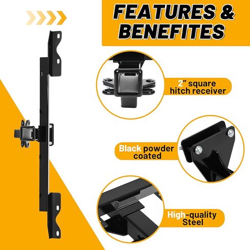 Kojem Class 3 Trailer Tow Hitch Compatible with 2012-2019 Mercedes-Benz ML350/GLE350/GLE43 AMG Excluding Diesel 2" Trailer Hitch Receiver Towing 7,000 lbs Capacity in Saudi Arabia