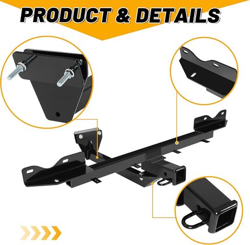 Kojem Class 3 Trailer Tow Hitch Compatible with 2012-2019 Mercedes-Benz ML350/GLE350/GLE43 AMG Excluding Diesel 2" Trailer Hitch Receiver Towing 7,000 lbs Capacity in Saudi Arabia
