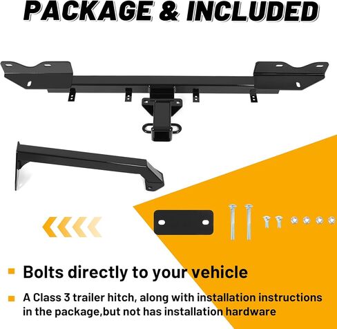 Kojem Class 3 Trailer Tow Hitch Compatible with 2012-2019 Mercedes-Benz ML350/GLE350/GLE43 AMG Excluding Diesel 2" Trailer Hitch Receiver Towing 7,000 lbs Capacity in Saudi Arabia