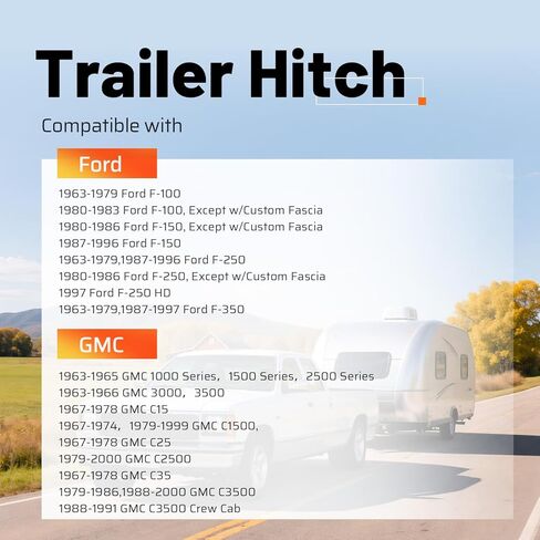 وصلة سحب المقطورة من الفئة 3، جهاز استقبال 2 بوصة متوافق مع 1963-2002 شيفروليه دودج فورد جي إم سي in Kuwait