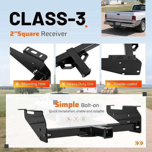 وصلة سحب المقطورة من الفئة 3، جهاز استقبال 2 بوصة متوافق مع 1963-2002 شيفروليه دودج فورد جي إم سي in Kuwait