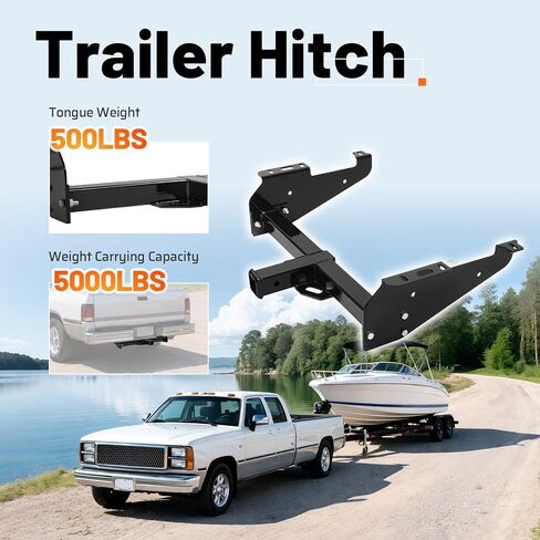 وصلة سحب المقطورة من الفئة 3، جهاز استقبال 2 بوصة متوافق مع 1963-2002 شيفروليه دودج فورد جي إم سي in Kuwait