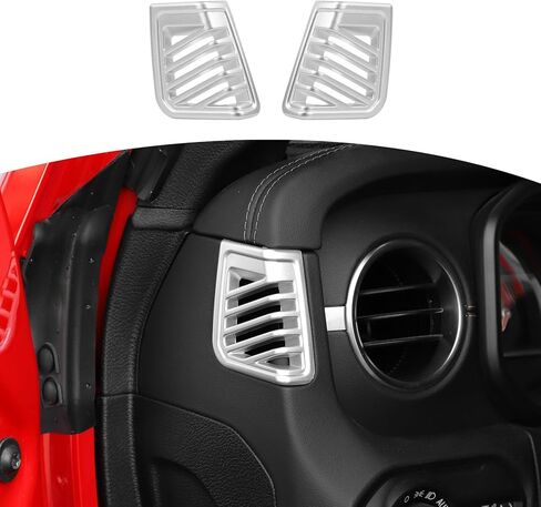 for Wrangler Dash Side Air Vent Cover Trim for Jeep Wrangler/Gladiator 2024-Present Silver Interior Accessories 2pcs in Saudi Arabia