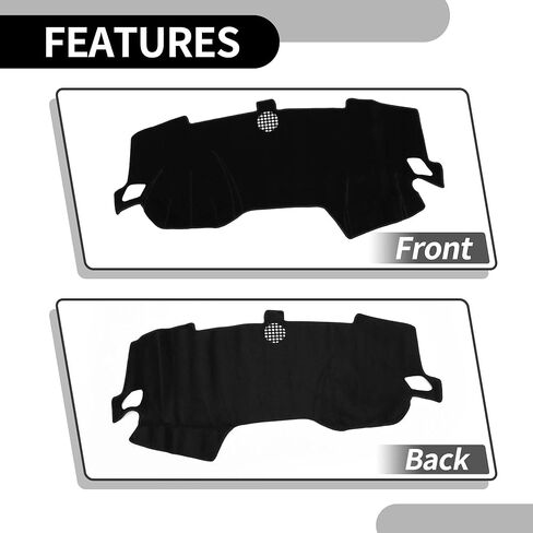 Dash Cover for Nissan Maxima 2016-2023 Dashboard Cover Sun Shade Protect Carpet Polyester Black with Sticker - 1 Set in Saudi Arabia