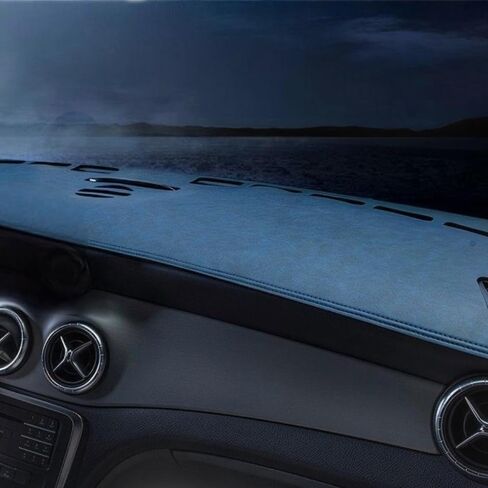 Car Dash Cover Mat for Porsche Cayenne 2018 2019 2020 2021 2022 2023,Leather Anti-Slip Anti-Glare Center Console Light Proof Mat Cutout Speaker Dust-Proof Decorate Interior,Red-No Compass in Saudi Arabia