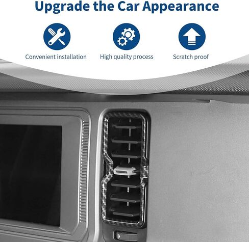 for Bronco Dash Air AC Vent Cover Trim Frame Compatible with Ford Bronco 2021 2022 2023 Carbon Fiber Interior Accessories 4pcs in Saudi Arabia