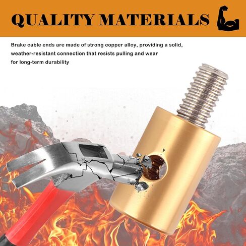 24 قطعة من مجموعة أطراف كابل الخانق 6 مم، توقف كابلات نهاية كابل الخانق بدون لحام مع مسامير الحلمة، والخانق العالمي وكابلات الفرامل تنتهي المشابك للسيارات والدراجات النارية والدراجات in Kuwait