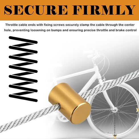 24 قطعة من مجموعة أطراف كابل الخانق 6 مم، توقف كابلات نهاية كابل الخانق بدون لحام مع مسامير الحلمة، والخانق العالمي وكابلات الفرامل تنتهي المشابك للسيارات والدراجات النارية والدراجات in Kuwait