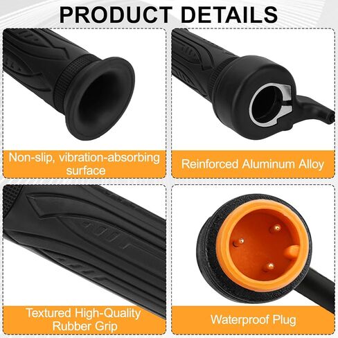 Jerbor Upgraded E-Bike Throttle Grip for Cycrown CycRun/CycRun Classic/CycHunter/CycHunter Pro/EB5 Mini E-Bike, Quick Response Right Hand Control, Waterproof & Non-Slip, Essential E-Bike Accessories in Saudi Arabia