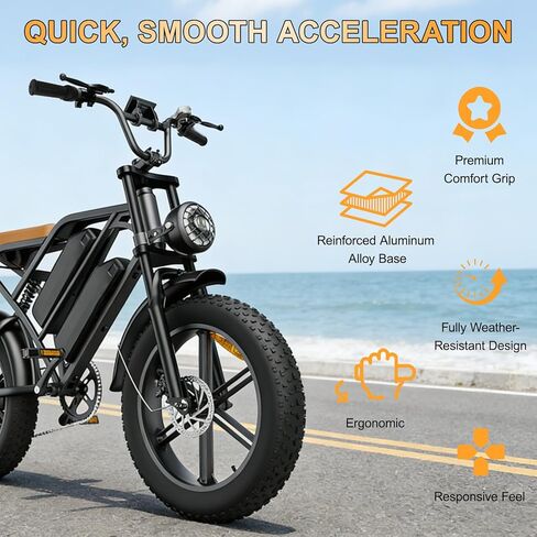 Jerbor Upgraded E-Bike Throttle Grip for Cycrown CycRun/CycRun Classic/CycHunter/CycHunter Pro/EB5 Mini E-Bike, Quick Response Right Hand Control, Waterproof & Non-Slip, Essential E-Bike Accessories in Saudi Arabia
