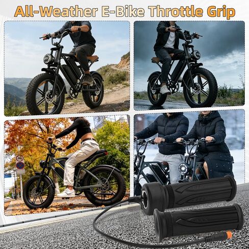 Jerbor Upgraded E-Bike Throttle Grip for Cycrown CycRun/CycRun Classic/CycHunter/CycHunter Pro/EB5 Mini E-Bike, Quick Response Right Hand Control, Waterproof & Non-Slip, Essential E-Bike Accessories in Saudi Arabia