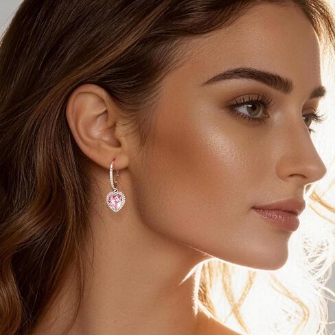 S925 Sterling Silver Earrings for Women Created with Swarovski® Crystals, Post Lightweight Drop Dangle Huggie, Hypoallergenic Earrings for Sensitive Perfect Valentine’s Day, Anniversary, Birthday Gift in Saudi Arabia