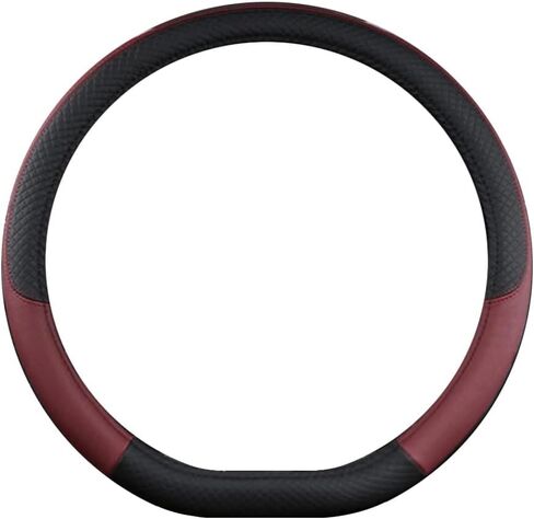 D-Shape Steering Wheel Cover, Purple and Black, Anti-Slip Diamond Pattern (Purple) in Kuwait