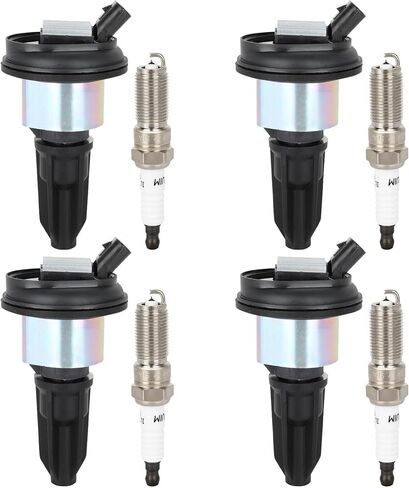 Ignition Coil Packs & Iridium Spark Plugs Fit 2004-2006 for Chevrolet Colorado 2002-2005 for Chevrolet Trailblazer EXT 2004-2005 for Buick Rainier, Set of 4, 12568062 C1395 in Saudi Arabia