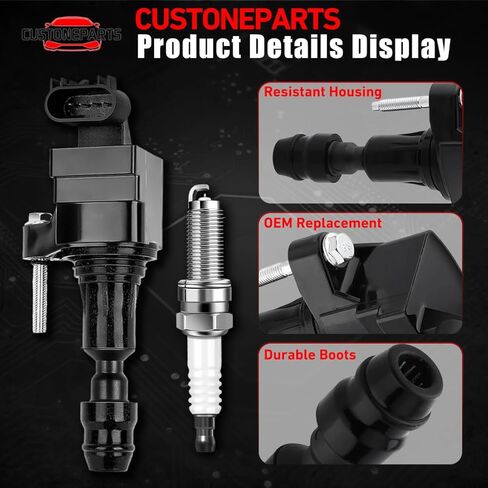 Ignition Coil Pack × 4 & Spark Plug × 4 FIT Honda Civic 1.8 L L4 (2012-2015) & Acura ILX 2.0 L L4 (2013-2015) – Direct Replacement for UF672 / C900 / 97390 in Saudi Arabia