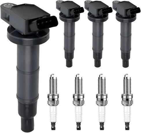 Ignition Coil Pack × 4 & Spark Plug × 4 FIT Honda Civic 1.8 L L4 (2012-2015) & Acura ILX 2.0 L L4 (2013-2015) – Direct Replacement for UF672 / C900 / 97390 in Saudi Arabia
