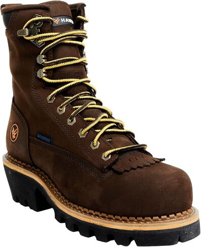 Hawx Work Gear Men's 8" Lineman Lace-Up Waterproof Work Boot Composite Toe Brown 12 D(M) US in Kuwait