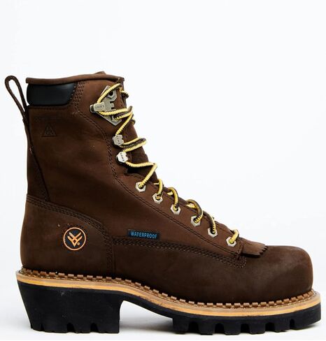Hawx Work Gear Men's 8" Lineman Lace-Up Waterproof Work Boot Composite Toe Brown 12 D(M) US in Kuwait