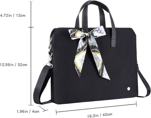 Kamlui 13.3 Inch Laptop Bag - for Women Waterproof Laptop Sleeves Shoulder Messenger Computer Tote Case (13.3 inch, Black)…… in Saudi Arabia