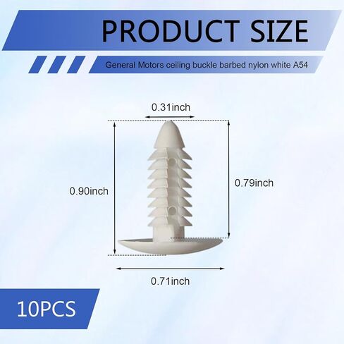 10 PCS License Plate Plugs for Holes, Waterproof Anti-Aging Rivet Barbed Roof Trim Clips, Bumper Shield Mudguard Liner Push Pin Retaining Clips, Universal for Most Vehicles (White) in Kuwait