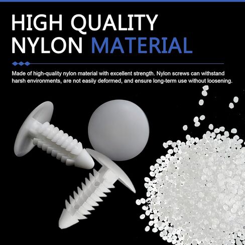 10 PCS License Plate Plugs for Holes, Waterproof Anti-Aging Rivet Barbed Roof Trim Clips, Bumper Shield Mudguard Liner Push Pin Retaining Clips, Universal for Most Vehicles (White) in Kuwait