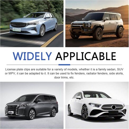 10 PCS License Plate Plugs for Holes, Waterproof Anti-Aging Rivet Barbed Roof Trim Clips, Bumper Shield Mudguard Liner Push Pin Retaining Clips, Universal for Most Vehicles (White) in Kuwait