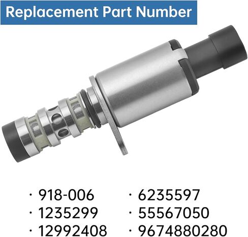 Intake and Exhaust Engine Variable Valve Timing (VVT) Solenoid Compatible with Chevy Aveo Cruze Sonic Trax 1.6L 1.8L, Pontiac G3, Saturn Astra, Replaces 918-006 918006 12992408 55567050 in Kuwait