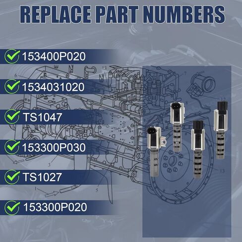 1533031030 LH&RH محرك VVT (توقيت الصمام المتغير) الملف اللولبي 4 قطعة مناسب لتويوتا أفالون، كامري، هايلاندر، RAV4، سيينا، فينزا لكزس ES350، RX350 in Kuwait
