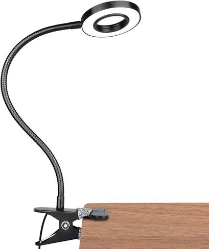 GLORIOUS-LITE LED Clip on Light, 36 LED Reading Light, 4 Modes Book Light, 360° Rotation Gooseneck Reading Lamp, Eye-Caring Clip on Lamp for Bed, Desk,Computer, Headboard, Dorm Room(Black) in Saudi Arabia