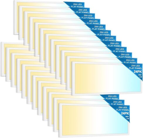 mw 24 حزمة 2x4 LED لوحة مسطحة ضوء جبل، 3500K/4000K/5000K قابلة للتحديد، 30/40/50W، 5500LM، 0-10V تجاري قابل للتعتيم 2x4 Led Drop Ceiling Light للمكتب والمدرسة وUL وDLC مدرج in Kuwait
