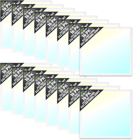 OKQ 2x4 LED Flat Panel Light Drop Ceiling Office Fixture, 30/40/50W Selectable, 5000K 5CCT Switchable, 0-10V Dimmable, 24x48 Inch LED Flush Mount Ceiling Light, ETL Listed 4 Pack in Saudi Arabia
