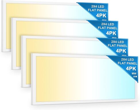 mw 24 حزمة 2x4 LED لوحة مسطحة ضوء جبل، 3500K/4000K/5000K قابلة للتحديد، 30/40/50W، 5500LM، 0-10V تجاري قابل للتعتيم 2x4 Led Drop Ceiling Light للمكتب والمدرسة وUL وDLC مدرج in Kuwait