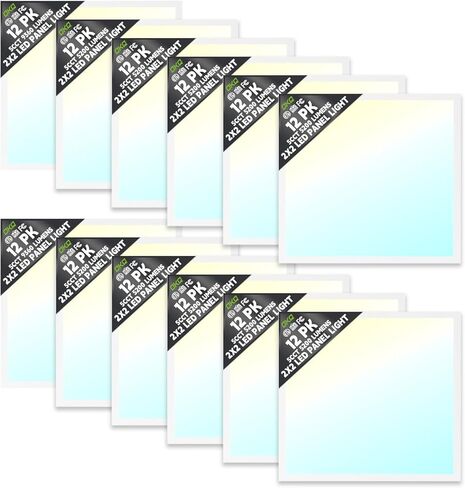 OKQ 2x4 LED Flat Panel Light Drop Ceiling Office Fixture, 30/40/50W Selectable, 5000K 5CCT Switchable, 0-10V Dimmable, 24x48 Inch LED Flush Mount Ceiling Light, ETL Listed 4 Pack in Saudi Arabia