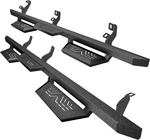 Drop Down Running Boards Compatible with 2009-2014 Ford F150 Super Crew Cab,Ford F150 Accessories,Black Two-Stair Step Side Carbon Rail Nerf Bars in Saudi Arabia
