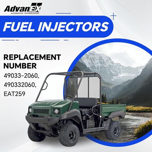 49033-2060 2PCS Fuel Injector Compatible with 2009-2017 Kawasaki Mule 4000 4010 Replace 490332060 EAT259 in Saudi Arabia