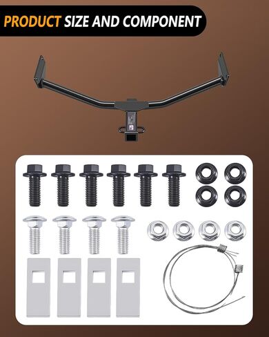 Class 3 Trailer Hitch 2-Inch Receiver Compatible with Chevy Trax 2024–2025 &Buick Envista 2024–2025 | 2,000 lbs GTW / 200 lbs TW in Kuwait