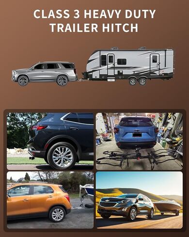 Class 3 Trailer Hitch 2-Inch Receiver Compatible with Chevy Trax 2024–2025 &Buick Envista 2024–2025 | 2,000 lbs GTW / 200 lbs TW in Kuwait