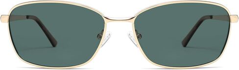VANLINKER Retro Rectangle Polarized Sunglasses Womens Mens Vintage Metal Frame Fashion Skinny Sunnies VL9876 in Saudi Arabia