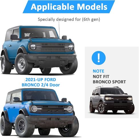 جهاز استقبال وصلة السحب مقاس 2 بوصة من Wsays، وصلات سحب مقطورة من الفئة 3 متوافقة مع Ford Bronco 2/4 Door 2021-2024 in Saudi Arabia