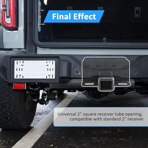جهاز استقبال وصلة السحب مقاس 2 بوصة من Wsays، وصلات سحب مقطورة من الفئة 3 متوافقة مع Ford Bronco 2/4 Door 2021-2024 in Saudi Arabia