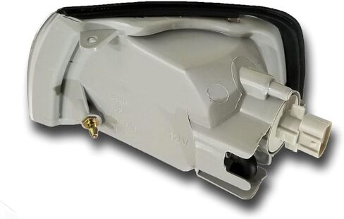 Right Passenger Signal Parking Light Assy Bulbs for Mitsubishi for Mirage DE/LS 1997-2002 1157Na (Orange)-Bulb Shape Code Chrome (Crystal)-Housing Clear W/Amber-Lens 12 V in Kuwait