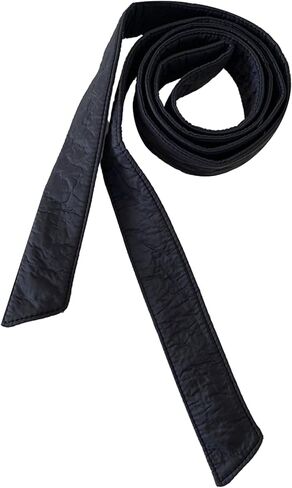 معطف حزام منتفخ وشاح الخصر استبدال حزام القطن لخندق الصوف سترة رداء أسود حزام الدس ملحق المرأة الشتاء سترة على الجليد ملابس خارجية in Kuwait