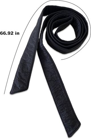 معطف حزام منتفخ وشاح الخصر استبدال حزام القطن لخندق الصوف سترة رداء أسود حزام الدس ملحق المرأة الشتاء سترة على الجليد ملابس خارجية in Kuwait