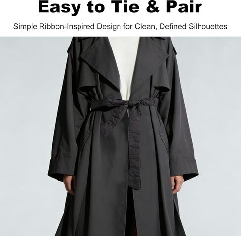 معطف حزام منتفخ وشاح الخصر استبدال حزام القطن لخندق الصوف سترة رداء أسود حزام الدس ملحق المرأة الشتاء سترة على الجليد ملابس خارجية in Kuwait