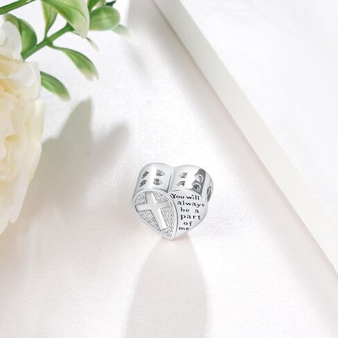 Cross Cremation Charm for Ashes 925 Sterling Silver Cross Urn Beads for Bracelets Keepsake Memory Jewelry for Women in Saudi Arabia
