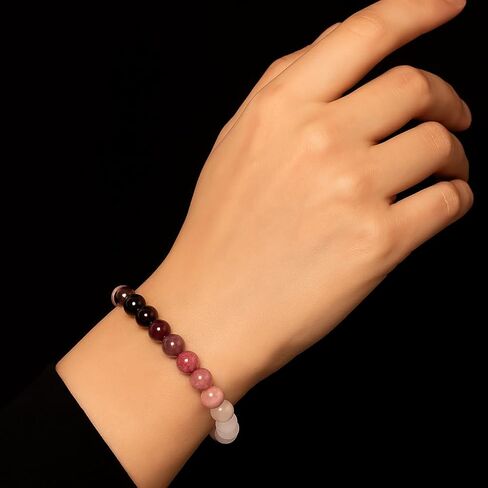 سلة عيد الفصح الحشوات الحب سوار الكريستال الطاقة للنساء العقيق، الكوارتز، الكوارتز الوردي، هدايا حجر القمر الرودونيت لأساسيات حشو بيض عيد الفصح، عيد ميلاد، شفاء سوار الأحجار الكريمة هدية لها in Kuwait