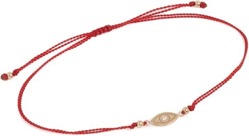 Zoe Chicco Women's 14k Gold Midi Bitty Diamond Evil Eye Cord Bracelet in Saudi Arabia