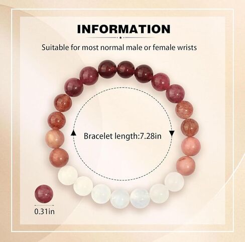 سلة عيد الفصح الحشوات الحب سوار الكريستال الطاقة للنساء العقيق، الكوارتز، الكوارتز الوردي، هدايا حجر القمر الرودونيت لأساسيات حشو بيض عيد الفصح، عيد ميلاد، شفاء سوار الأحجار الكريمة هدية لها in Kuwait