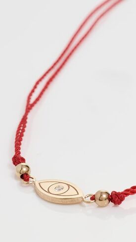 Zoe Chicco Women's 14k Gold Midi Bitty Diamond Evil Eye Cord Bracelet in Saudi Arabia